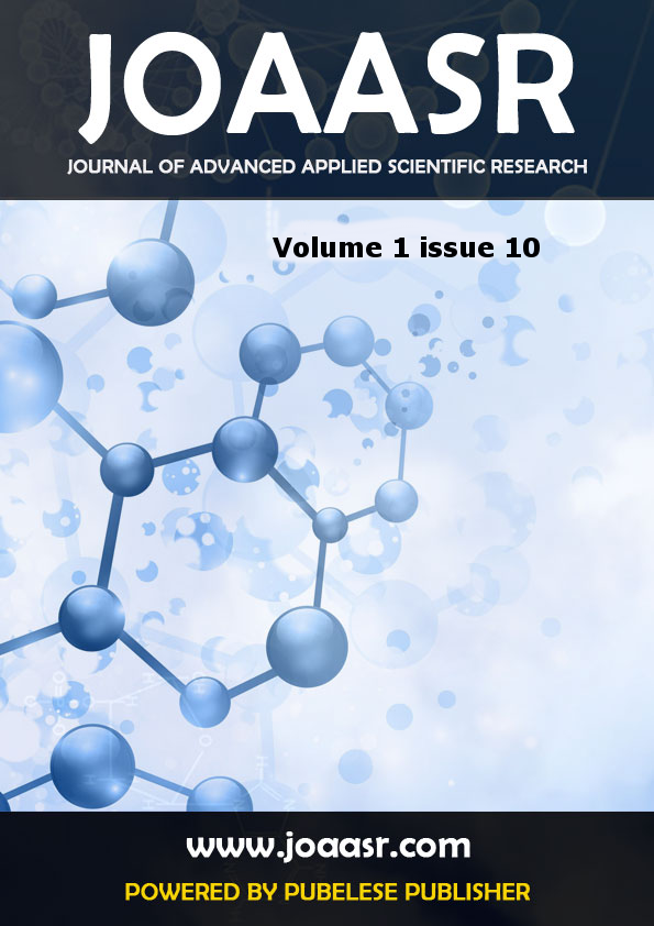 					View Vol. 1 No. 10 (2017): JOURNAL OF ADVANCED APPLIED SCIENTIFIC RESEARCH (JOAASR)
				