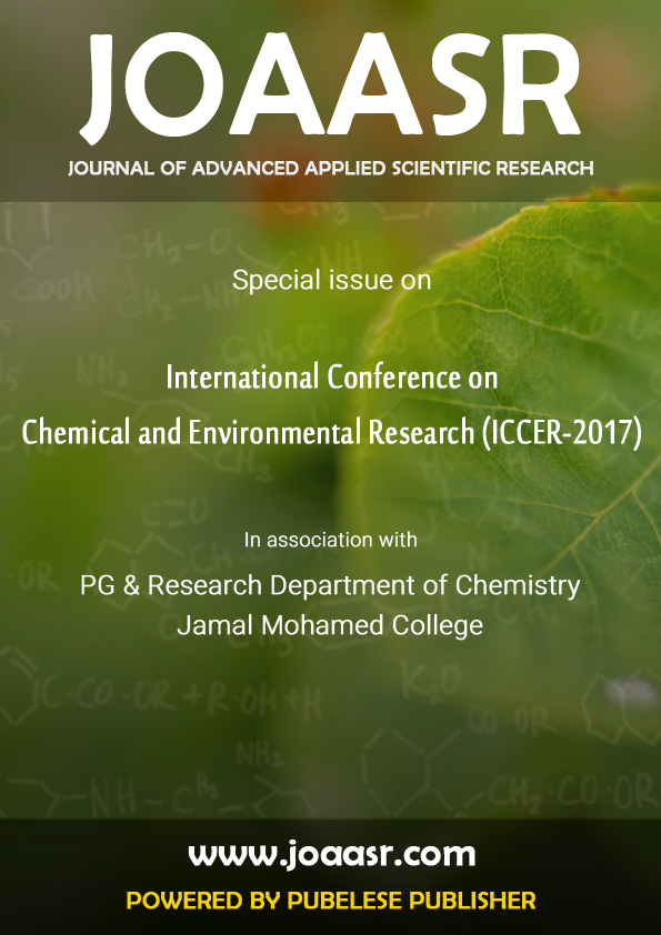 					View Vol. 1 No. 7 (2017): JOURNAL OF ADVANCED APPLIED SCIENTIFIC RESEARCH (JOAASR)-ICCER-2017
				